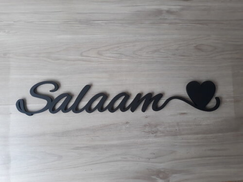 Palavra personalizada em mdf para parede - Salaam