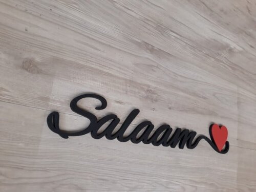 Palavra personalizada em mdf para parede - Salaam