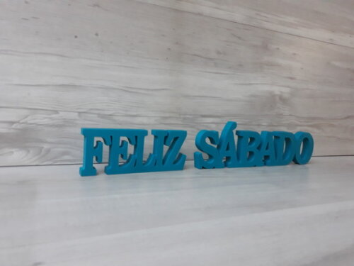 Palavras decorativas FELIZ SÁBADO - Linha BK