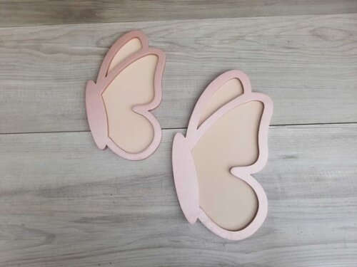 Par Borboletas de Parede em mdf