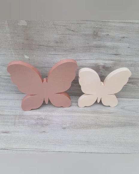 Par de Borboletas de Mesa em mdf - 18 e 15 cm