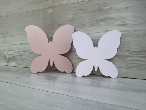 Par de Borboletas de Mesa em mdf - 18 e 15 cm