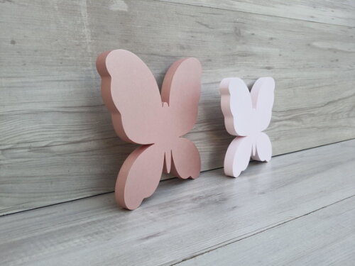 Par de Borboletas de Mesa em mdf - 18 e 15 cm