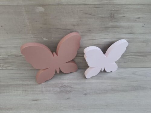 Par de Borboletas de Mesa em mdf - 18 e 15 cm