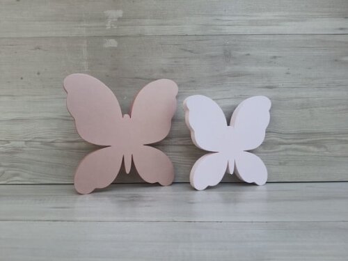 Par de Borboletas de Mesa em mdf - 18 e 15 cm