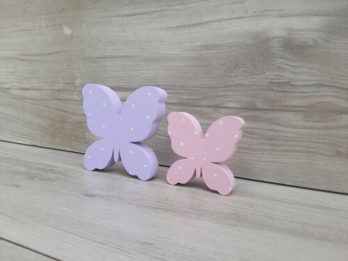 Par de Borboletas de Mesa em mdf - 8 e 6 cm