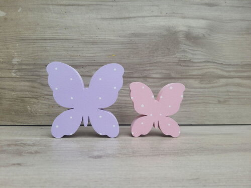 Par de Borboletas de Mesa em mdf - 8 e 6 cm