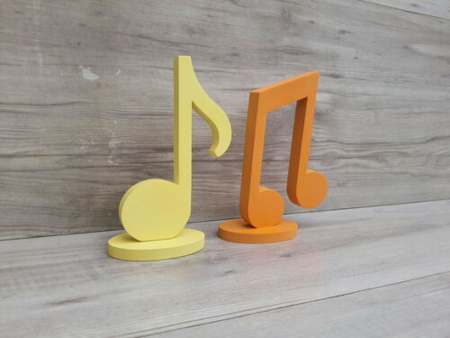 Par Notas Musicais em mdf - Peça de Mesa - 15 cm