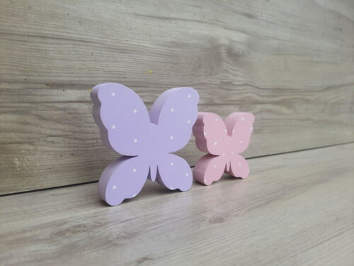 Par de Borboletas de Mesa em mdf - 8 e 6 cm