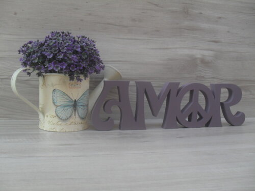 Paz e Amor horizontal - linha Hippie - 8 cm