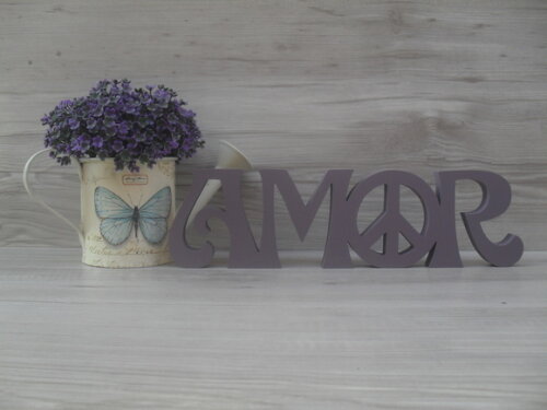 Paz e Amor horizontal - linha Hippie - 8 cm