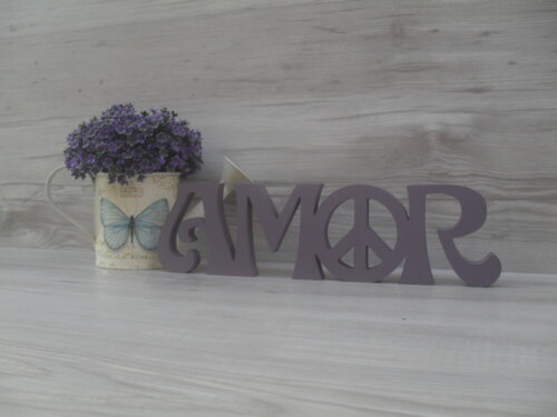 Paz e Amor horizontal - linha Hippie - 8 cm