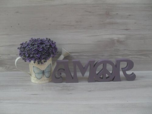 Paz e Amor horizontal - linha Hippie - 8 cm