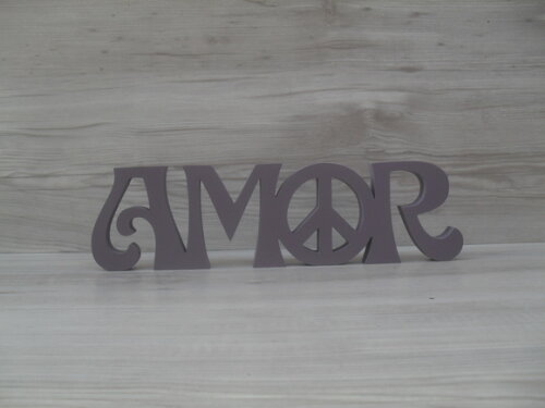 Paz e Amor horizontal - linha Hippie - 8 cm