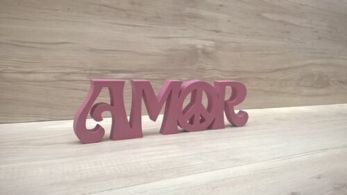Paz e Amor horizontal - linha Hippie - 8 cm