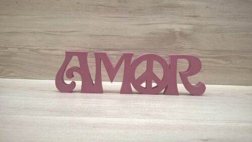 Paz e Amor horizontal - linha Hippie - 8 cm