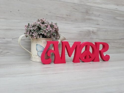 Paz e Amor Horizontal - Linha Hippie - 8 cm