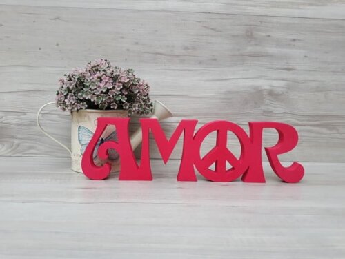 Paz e Amor Horizontal - Linha Hippie - 8 cm