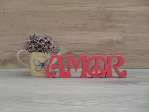 Paz e Amor horizontal - linha Hippie - 8 cm