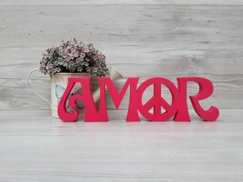 Paz e Amor Horizontal - Linha Hippie - 8 cm