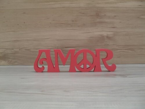 Paz e Amor horizontal - linha Hippie - 8 cm