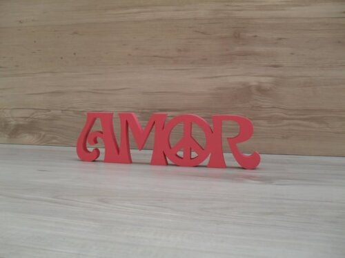 Paz e Amor horizontal - linha Hippie - 8 cm