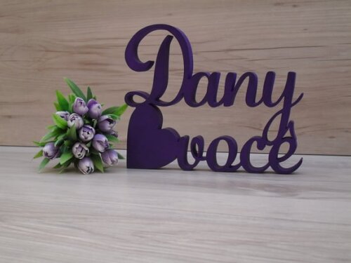 Peça de Mesa Personalizada em mdf - Linha as - Amo Você