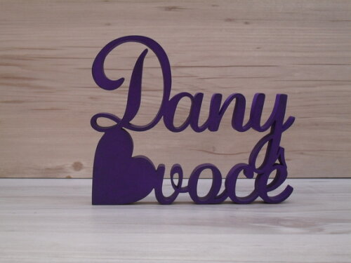 Peça de Mesa Personalizada em mdf - Linha as - Amo Você