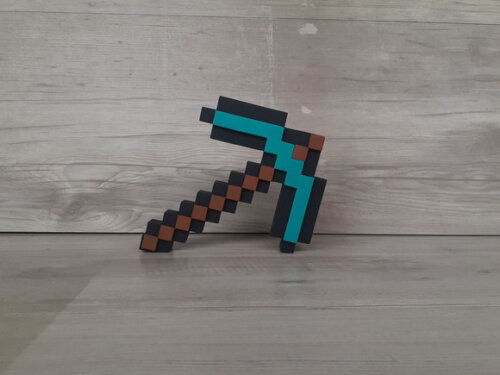 Picareta de Mesa em mdf - Tema Minecraft - 15 cm