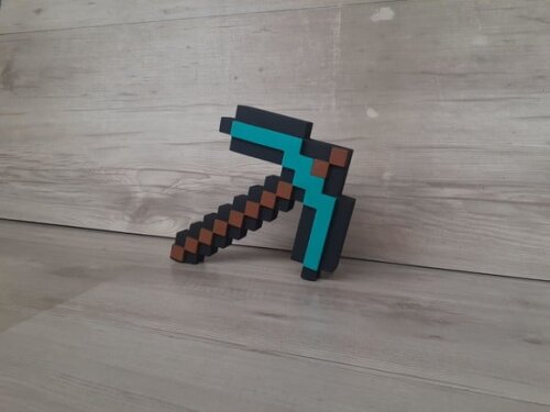 Picareta de Mesa em mdf - Tema Minecraft - 15 cm