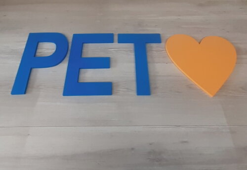 Pet + Coração - Palavra Em Mdf Para Parede - 30 Cm