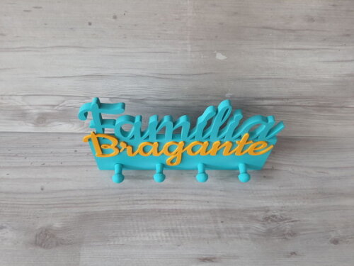 Porta Chaves Personalizado Família Sobrenome - 8 Letras