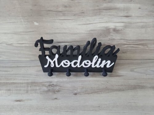 Porta Chaves Personalizado Família Sobrenome - até 7 Letras