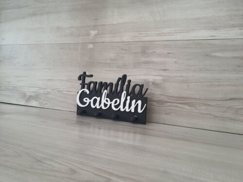 Porta Chaves Personalizado Família Sobrenome - até 7 Letras