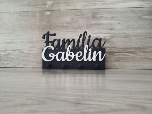 Porta Chaves Personalizado Família Sobrenome - até 7 Letras