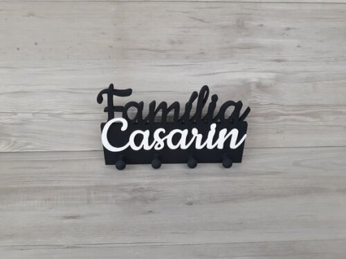 Porta Chaves Personalizado FAMÍLIA SOBRENOME - ATÉ 7 LETRAS