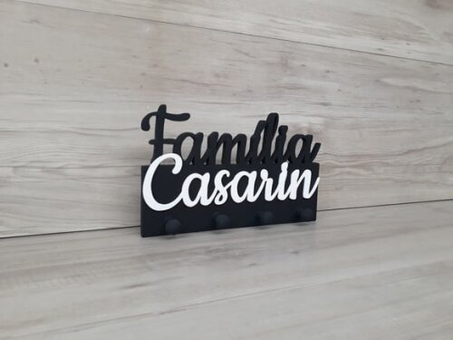 Porta Chaves Personalizado FAMÍLIA SOBRENOME - ATÉ 7 LETRAS