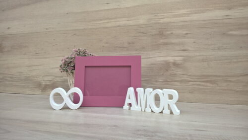 Porta retrato + Palavra + mini infinito