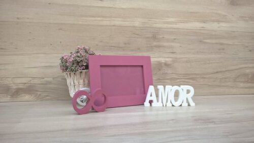 Porta retrato + Palavra + mini infinito