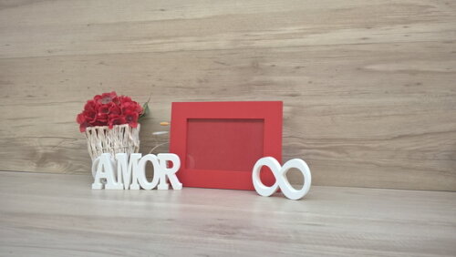 Porta retrato + Palavra + mini infinito