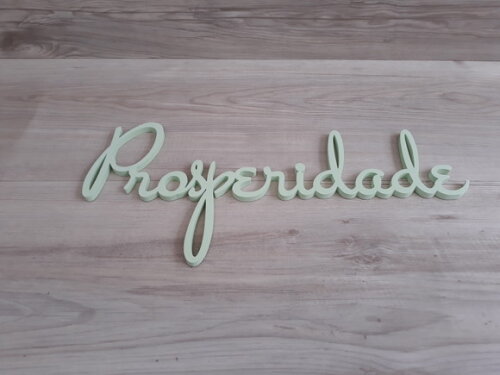 Prosperidade - linha ST - Palavra Decorativa em MDF (parede)