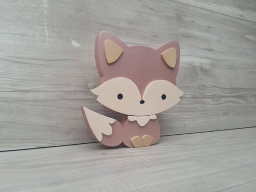 Raposa de Mesa em mdf - Decoração Infantil - 15 cm