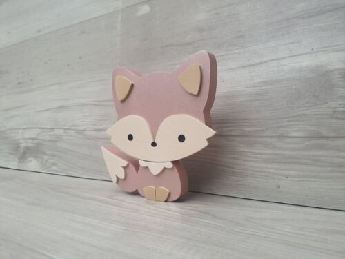 Raposa de Mesa em mdf - Decoração Infantil - 15 cm