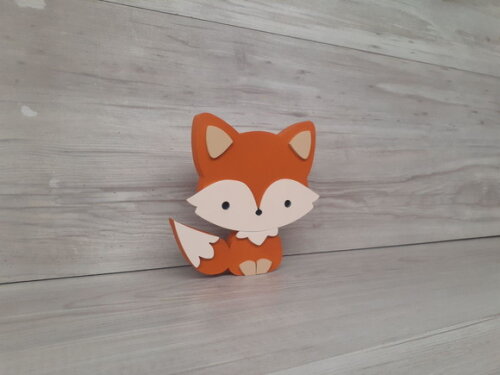 Raposa de Mesa em mdf - Decoração Infantil - 15 cm