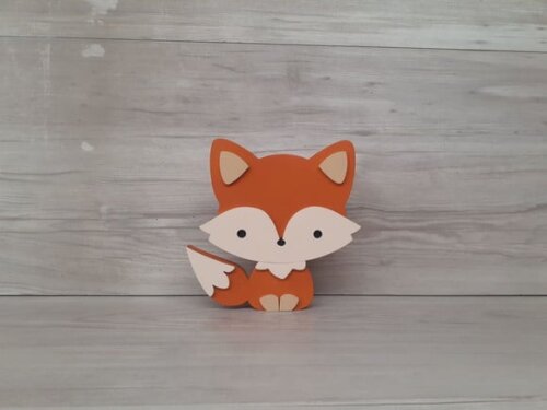 Raposa de Mesa em mdf - Decoração Infantil - 15 cm