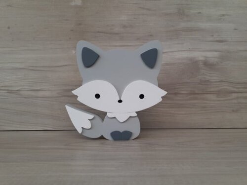 Raposa de Mesa em mdf - Decoração Infantil - 15 cm