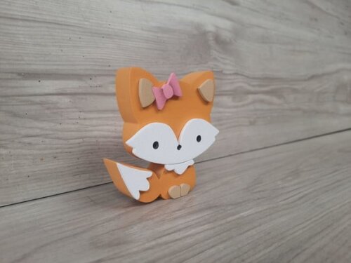 Raposa de Mesa em mdf - Decoração Infantil - 8 cm