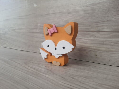 Raposa de Mesa em mdf - Decoração Infantil - 8 cm