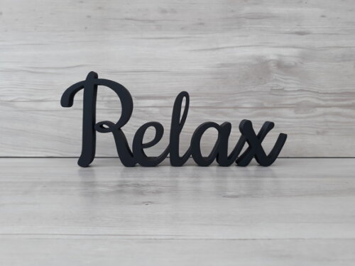 Relax - Palavra Decorativa em mdf - Linha Ck