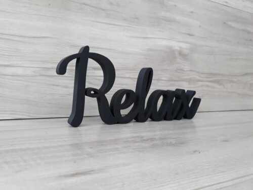 Relax - Palavra Decorativa em mdf - Linha Ck